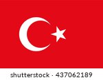 flag of turkey.vector flag of... | Shutterstock .eps vector #437062189
