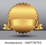 golden label with ribbon... | Shutterstock .eps vector #440778793