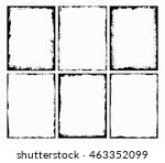 grunge frames set.grunge border ... | Shutterstock .eps vector #463352099