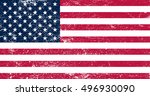 grunge flag of the united... | Shutterstock .eps vector #496930090