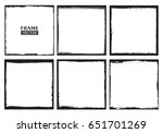 grunge border frames. | Shutterstock .eps vector #651701269