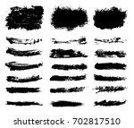 set of grunge brush strokes... | Shutterstock .eps vector #702817510