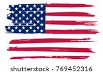grunge usa flag.vintage flag of ... | Shutterstock .eps vector #769452316