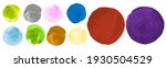 watercolor round collection.... | Shutterstock . vector #1930504529