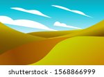 flat illustration of the desert ... | Shutterstock .eps vector #1568866999