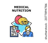 Medical Nutrition Diet Vector...