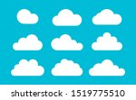 set of clouds on a blue... | Shutterstock .eps vector #1519775510