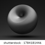 3d render with abstract black... | Shutterstock . vector #1784181446