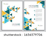 yellow  different blue triangle ... | Shutterstock .eps vector #1656579706