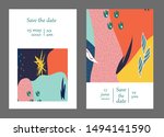set of creative universal cards.... | Shutterstock .eps vector #1494141590