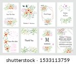 big set of vector cards with... | Shutterstock .eps vector #1533113759