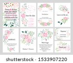big set of vector cards with... | Shutterstock .eps vector #1533907220