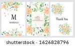 hand drawn vector cards with... | Shutterstock .eps vector #1626828796