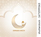 ramadan kareem islamic design... | Shutterstock .eps vector #1673599363