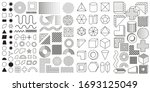 set of 100 geometric shapes.... | Shutterstock .eps vector #1693125049