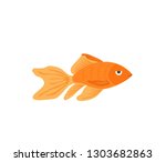 Vector Aquarium Golden Fish...