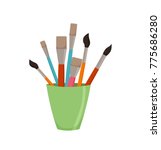 Paint Brushes in a cup image - Free stock photo - Public Domain photo ...