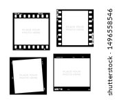 set of 35mm filmstrips. film... | Shutterstock .eps vector #1496558546