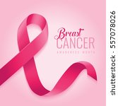breast cancer awareness ribbon... | Shutterstock .eps vector #557078026