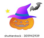 ghost of the pumpkin of the... | Shutterstock .eps vector #305942939