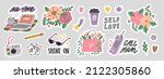 self love stickers set with... | Shutterstock .eps vector #2122305860