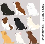 set of flat colored adorable... | Shutterstock .eps vector #1828765289