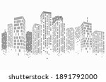 abstract city scene buildings ... | Shutterstock .eps vector #1891792000