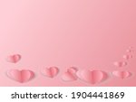 paper heart on pink background  ... | Shutterstock .eps vector #1904441869