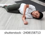 Small photo of Latino child has a laughing attack due to Emotional Lability Involuntary and inappropriate laughter caused by a nervous system disorder