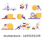 set of businesspeople pushing... | Shutterstock .eps vector #1655253139