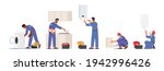 set of plumber male characters... | Shutterstock .eps vector #1942996426