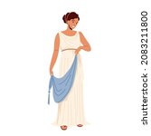 roman woman in traditional... | Shutterstock .eps vector #2083211800