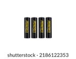 Small photo of Yerevan Armenia - August 2, 2022: Powerex Precharged Rechargeable NiMH batteries on a white background.