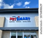 Small photo of Orlando, FL USA - January 29, 2020: A view of the storefront of Petsmart. PetSmart is an American retail chain sells pet animal products and services.