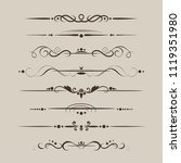 set of decorative dividers ... | Shutterstock .eps vector #1119351980