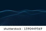 vector futuristic wave. digital ... | Shutterstock .eps vector #1590449569