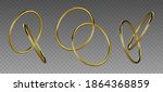 vector golden rings isolated on ... | Shutterstock .eps vector #1864368859