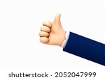 vector cartoon human hand thumb ... | Shutterstock .eps vector #2052047999