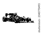 formula racing car silhouette...