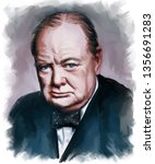 Portrait of Sir Winston Leonard Spencer-Churchill