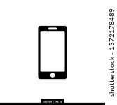 mobile phone icon vector... | Shutterstock .eps vector #1372178489