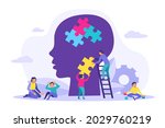 child head silhouette with... | Shutterstock .eps vector #2029760219