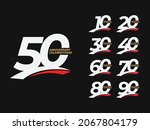 anniversary celebrations logo... | Shutterstock .eps vector #2067804179