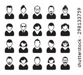 set of people icons. vector... | Shutterstock .eps vector #298133759