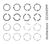 set of grey circle vector arrows | Shutterstock .eps vector #321543599