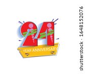 24 year anniversary vector... | Shutterstock .eps vector #1648152076