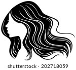 wavy hair | Shutterstock .eps vector #202718059