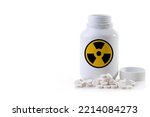Small photo of Anti-Radiation Pills, Iodine tablets. Potassium iodine tablet that protects against the hazards of accidental exposure to radioactivity. Nuclear threats.