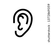 ear icon vector | Shutterstock .eps vector #1372869359
