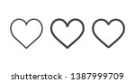 heart line isolated on white... | Shutterstock .eps vector #1387999709